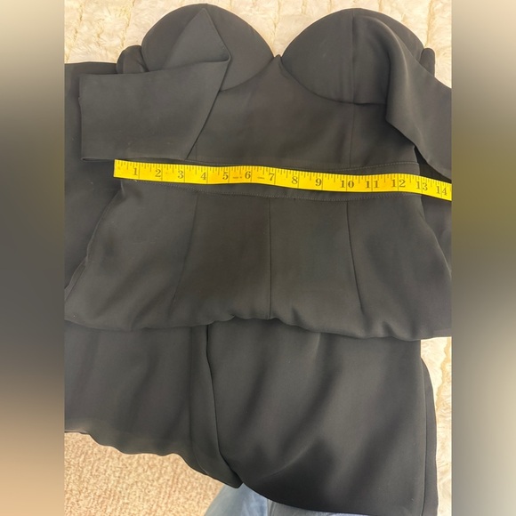 Herve Leger Black Off-Shoulder Jumpsuit - Picture 16 of 16